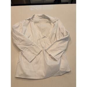 Semantiks Faux Wrap White Blouse XL
